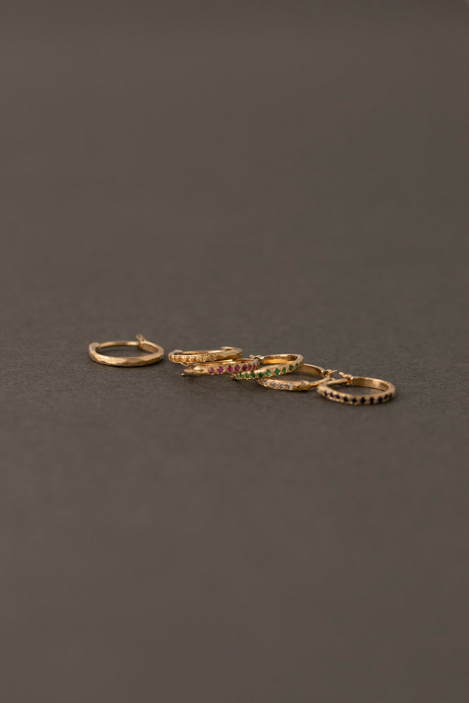MONAKA jewelery Hibiki hoop pierce color stone &amp; diamond Pierce/K18