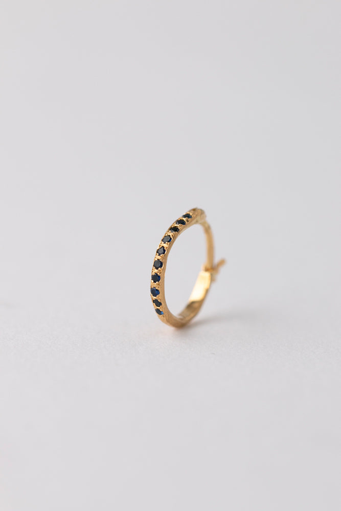 MONAKA jewellery Hibiki hoop pierce color stone &amp; diamond /K18