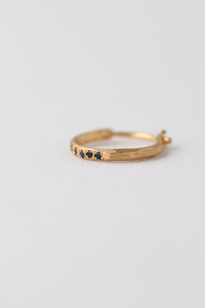 MONAKA jewellery Hibiki hoop pierce color stone &amp; diamond /K18