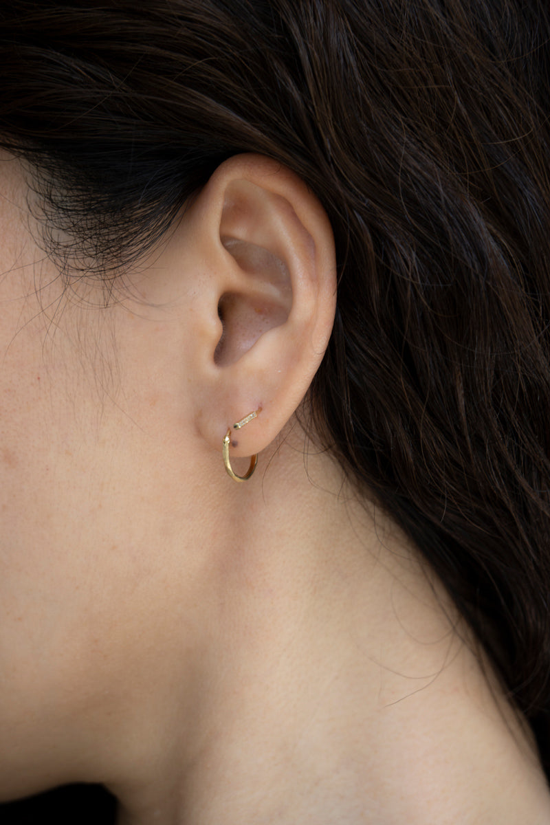 MONAKA jewelery BATON diamond pierce earrings/K18