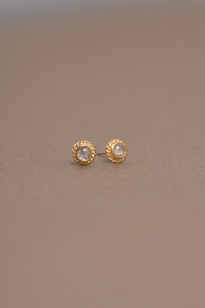MONAKA jewelery Comet double rose cut diamond Pierce diamond earrings/K18