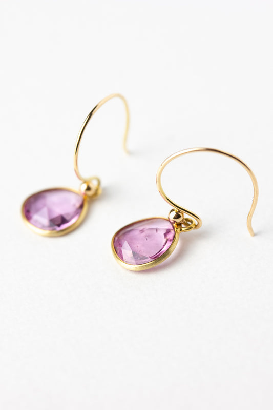 MONAKA jewelery Pink sapphire Pink sapphire earrings/K18