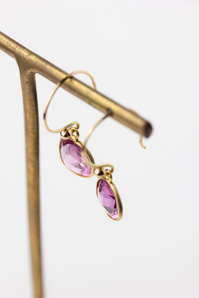 MONAKA jewelery Pink sapphire Pink sapphire earrings/K18