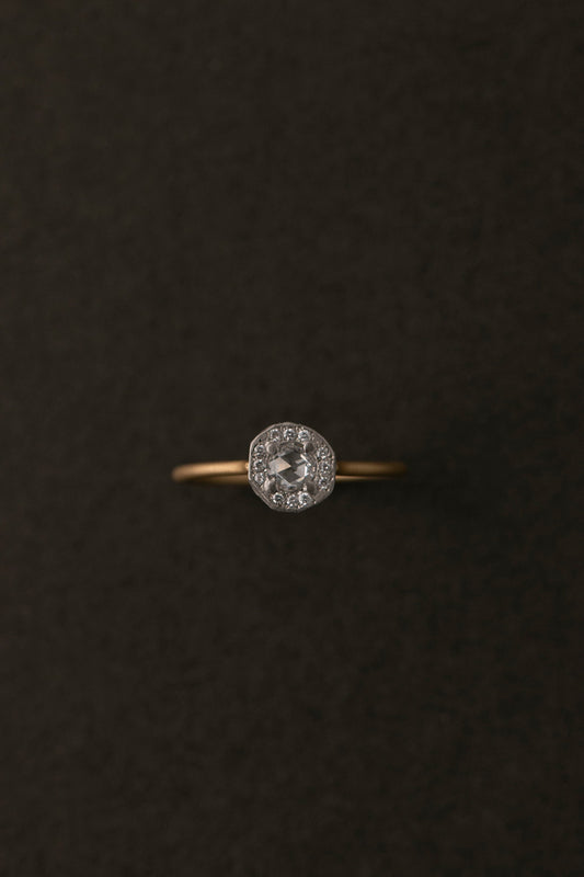 MONAKA jewelery Rinne rose cut diamond ring diamond ring/K18&amp;Pt900