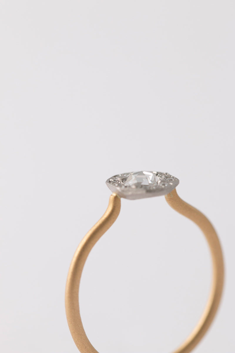 MONAKA jewellery Rinne rose cut diamond ring ダイヤモンドリング/K18&Pt900