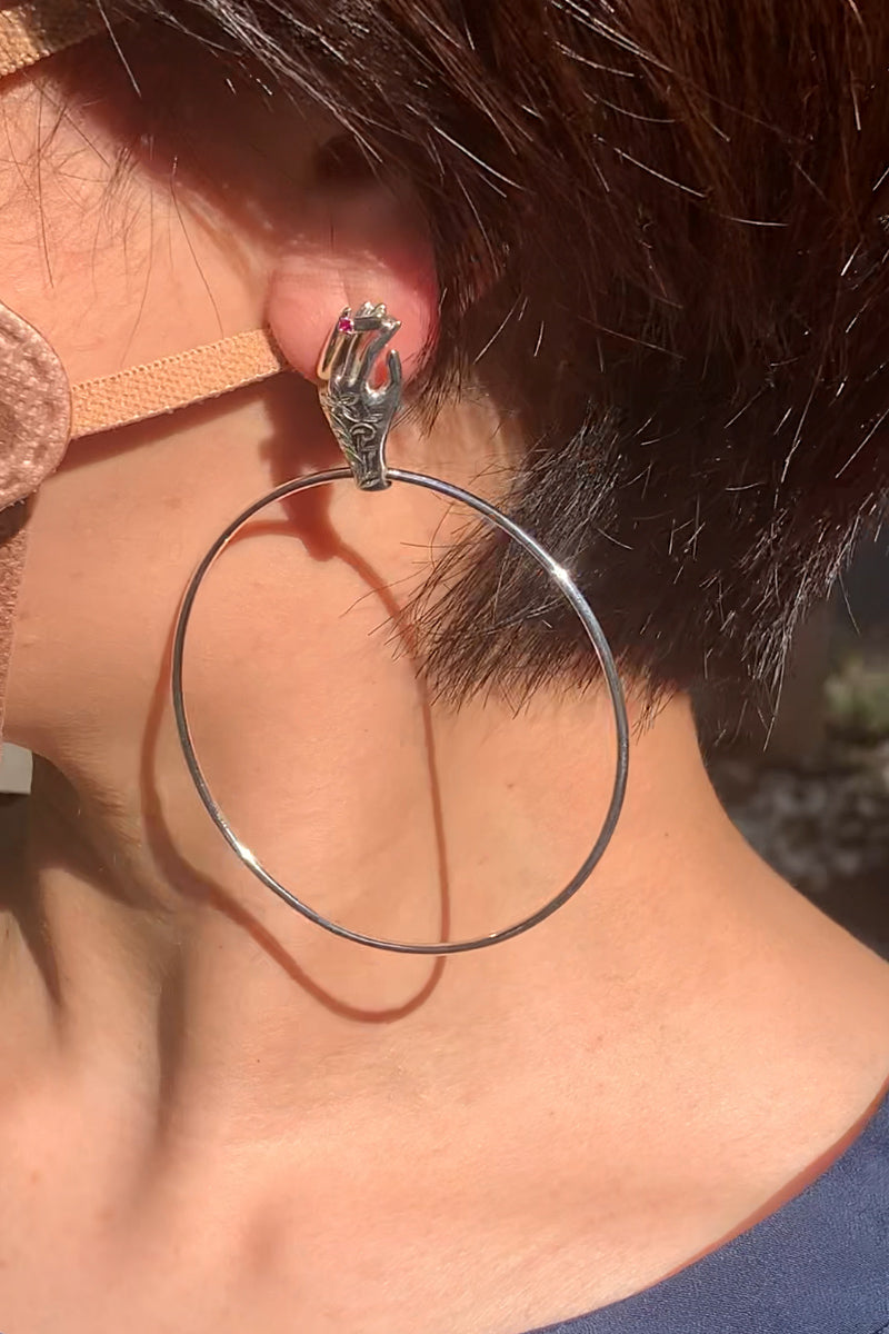 Circle on sale big earrings