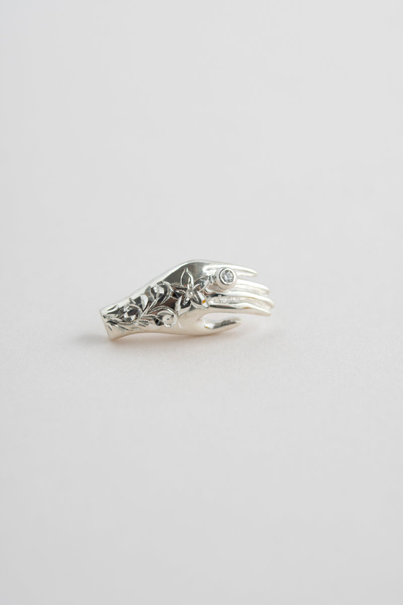 PALA FIGA diamond hand piercing diamond /Silver