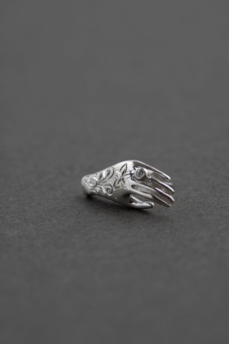 PALA FIGA diamond hand piercing diamond /Silver