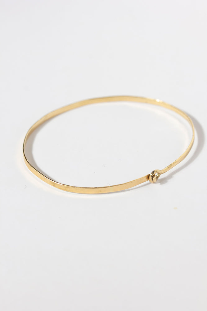 Perche? Flat gold bangle gold bangle/K18