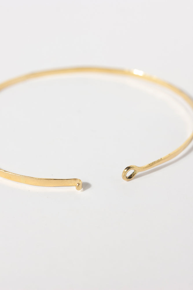 Perche? Flat gold bangle gold bangle/K18