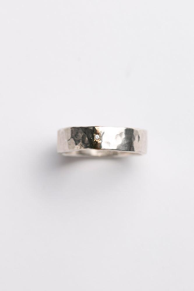 Perche? silver&gold 1diamond Ring リング2/K18&SV