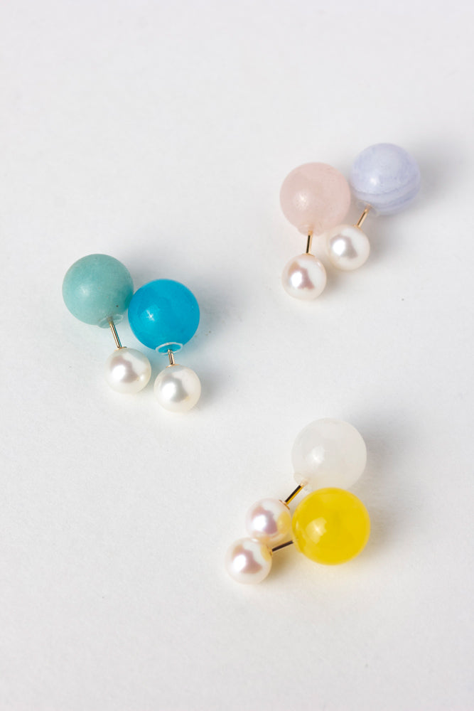 simmon bubble pearl pierce パールピアス/K10