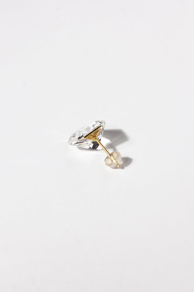 simmon Seta Hexagon quartz pierced earring クォーツピアス/K18 