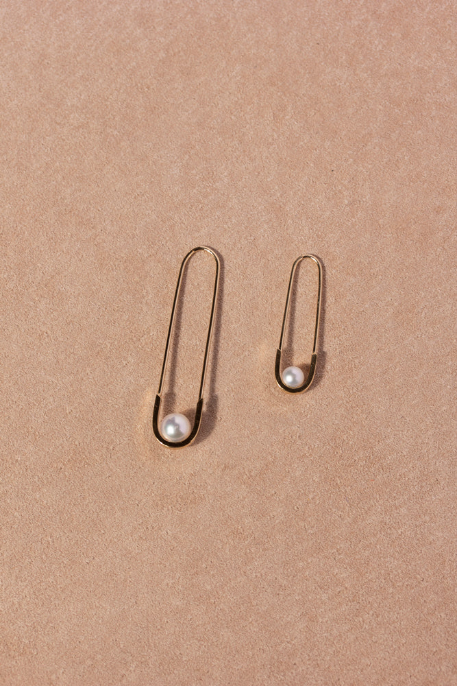 simmon Seta Drop Pearl Pierced earring S Drop pearl earrings S/K18