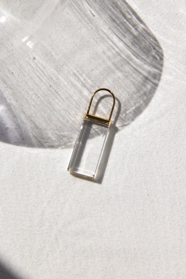 Seta Hang Pierced Earrings Rectangle / K18