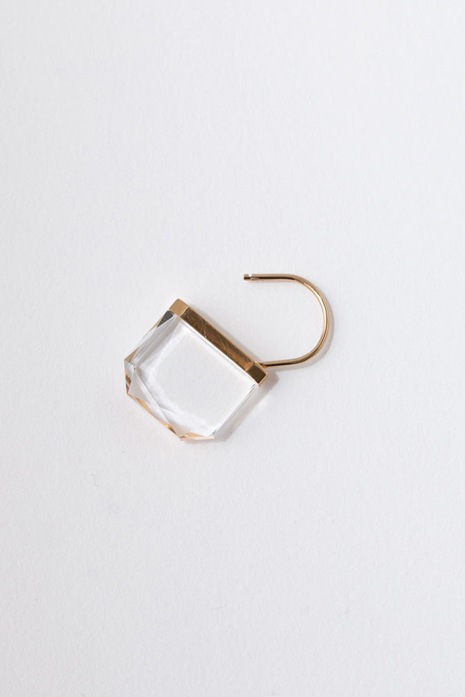 Seta Hang Pierced Earring Hexagon /K18