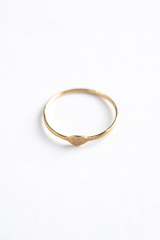 Perche? Single oval Ring /K18