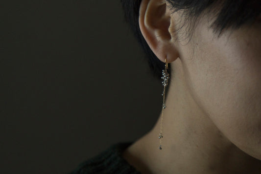 Perche? suzunari fusa Pierce earrings/K18