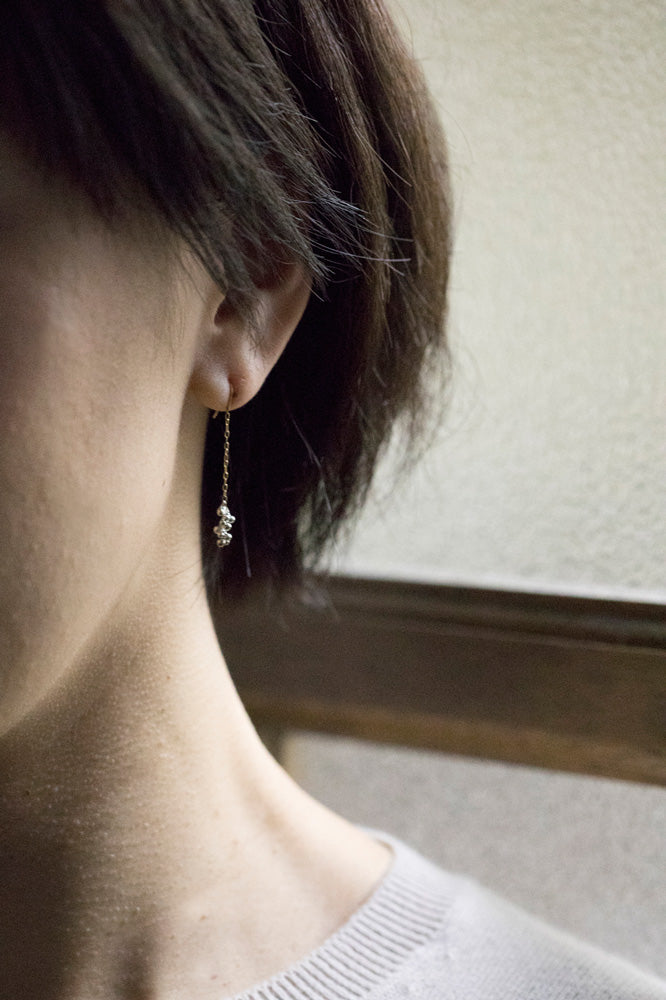 Perche? suzunari swing long Pierce Long earrings 1/K18