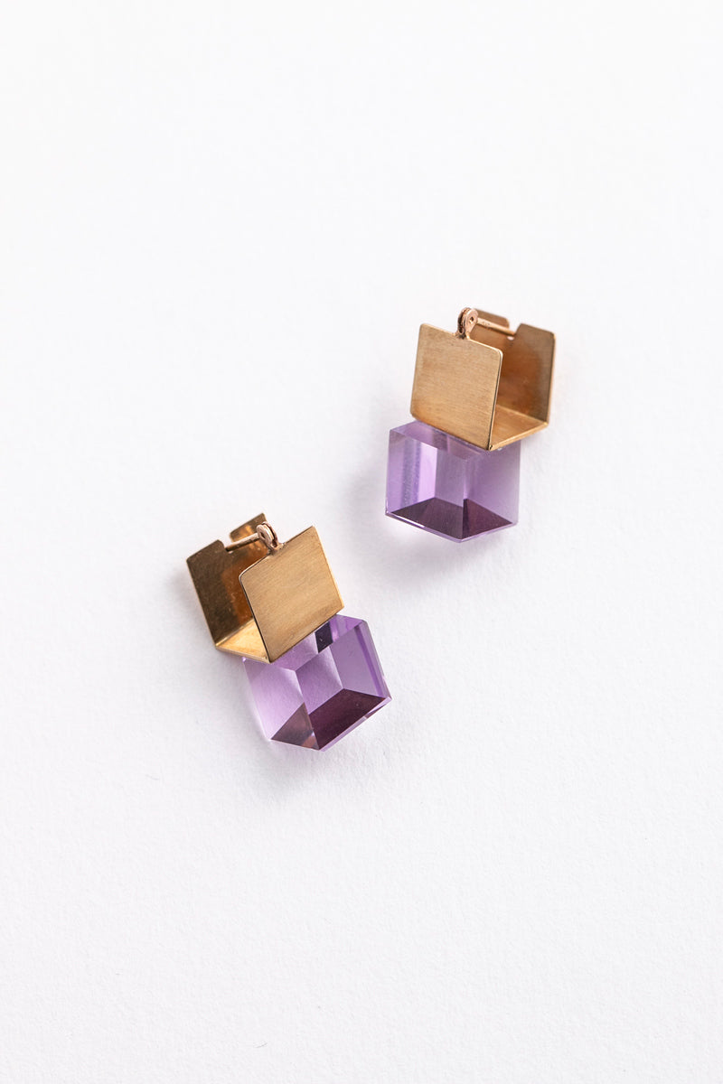 yull. CUBE amethyst Pierce Amethyst Pierce/K10