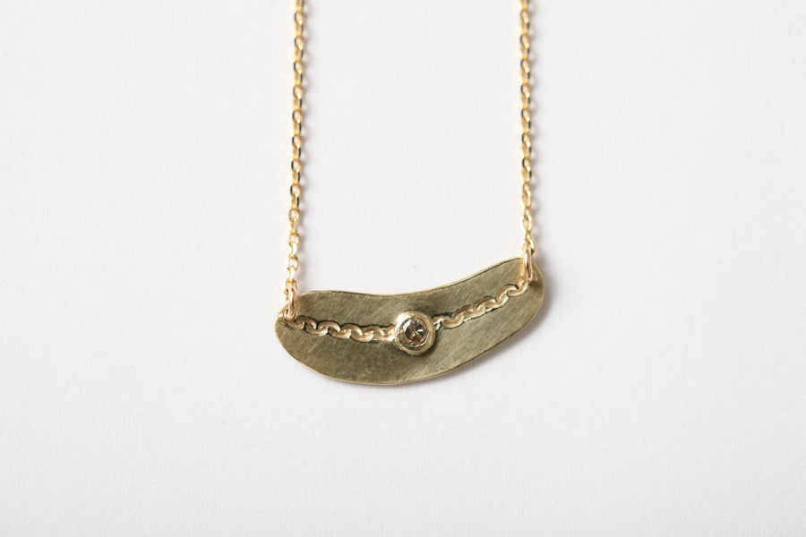 yull. intaglio straight chain necklace /K10