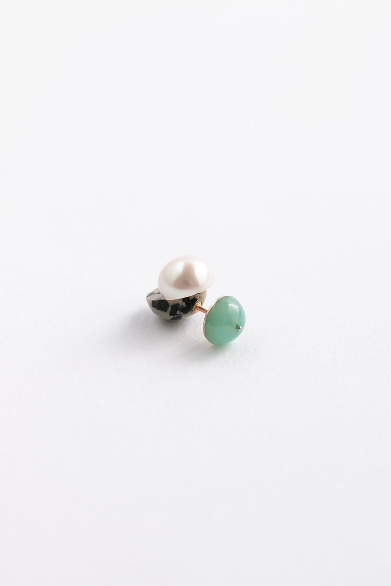 yull. toricolor Dalmatian jasper earrings/K10